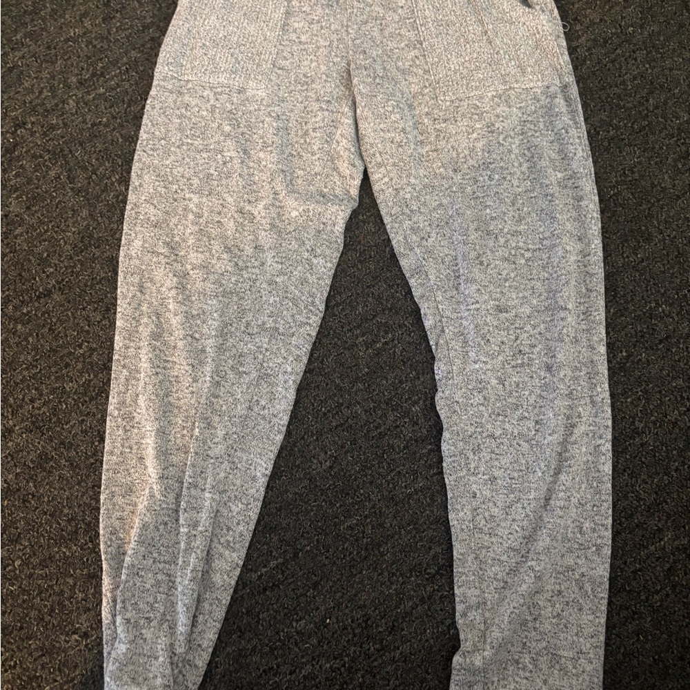 Gray Knit Jogger Pants